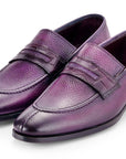 Paul Parkman Men's Split Toe Loafer Shoes Purple (ID