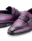 Paul Parkman Men's Split Toe Loafer Shoes Purple (ID