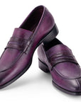 Paul Parkman Men's Split Toe Loafer Shoes Purple (ID