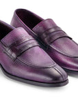 Paul Parkman Men's Split Toe Loafer Shoes Purple (ID