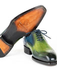 Paul Parkman Goodyear Welted Punched Oxfords Blue & Green (ID