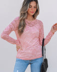 Blossom Floral Lace Sheer Long Sleeve Top - Toi ‘n’ Moi Ltd