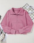 Sweat-shirt à col montant avec fermeture éclair et doublure polaire Phalaenopsis