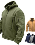 Men Casual Coat Tactical Recon Fleece Jacket Full Zip Army Hoodie Combat Hoody - Toi ‘n’ Moi Ltd