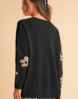 Black 60s Vintage Flower Drop Shoulder Cardigan - Toi ‘n’ Moi Ltd