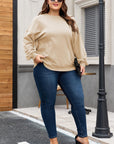 Black Loose Patchwork Crewneck Plus Size Sweatshirt - Toi ‘n’ Moi Ltd
