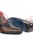 Paul Parkman Wingtip Ankle Boots Dual Tone Brown & Blue (ID