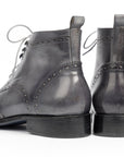Paul Parkman Wingtip Ankle Boots Gray Hand-Painted (ID