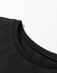 White Leopard Colorblock Patchwork Crew Neck Long Sleeve Tee