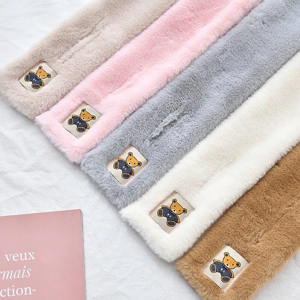 Fur Plush Thicken Kids Gift Plush Scarf Warm Bib Bear Cross Scarf Neckerchief UK - Toi ‘n’ Moi Ltd