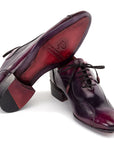 Paul Parkman Handmade Lace-Up Casual Shoes For Men Purple Burnished (ID