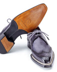 Paul Parkman Norwegian Welted Wingtip Derby Shoes Gray (ID
