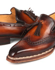 Paul Parkman Norwegian Welted Tassel Loafers Brown Burnished (ID