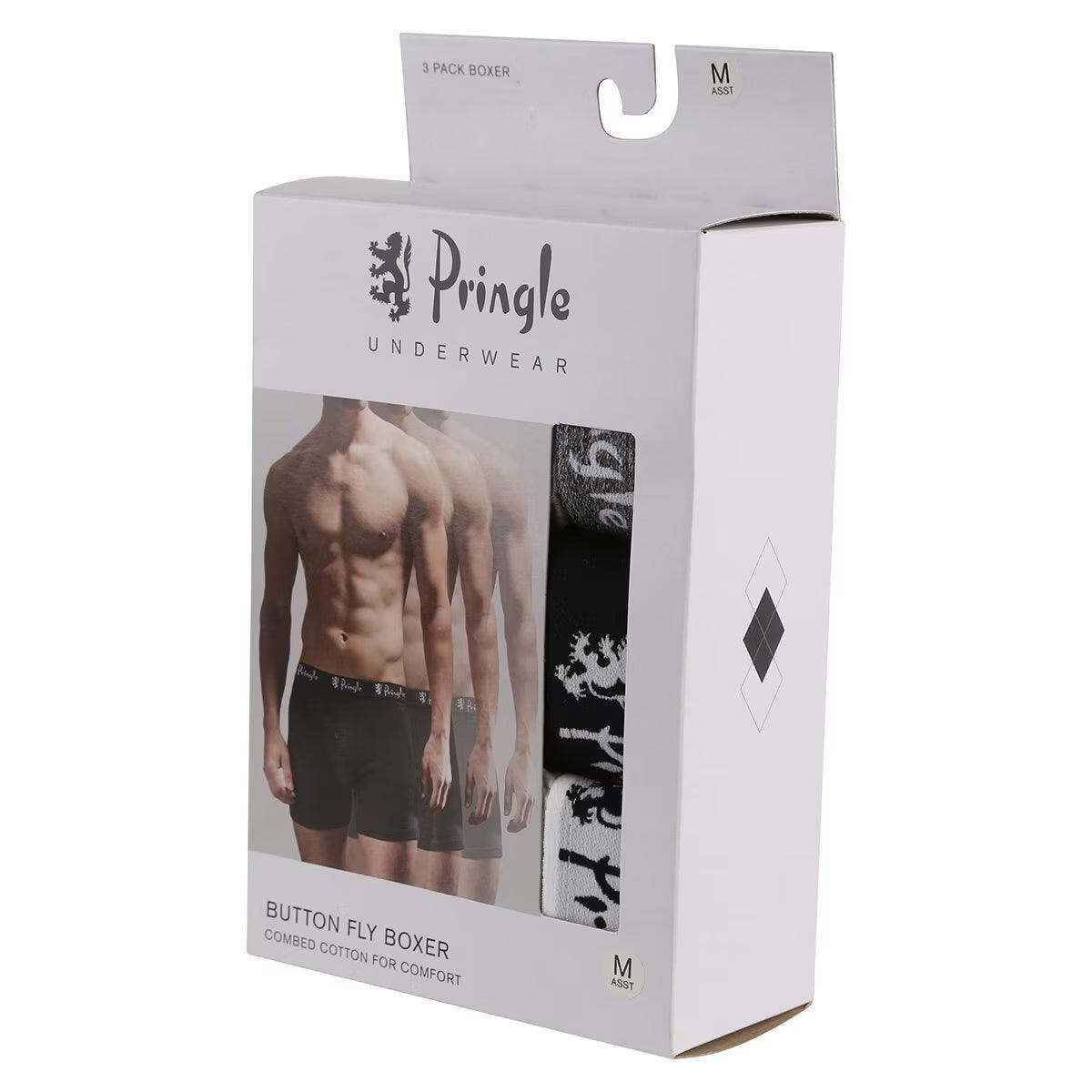 Pringle 2 X 3 Pack William Men'S Button Boxer Shorts in Assorted Colours - Toi ‘n’ Moi Ltd