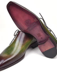 Paul Parkman Side Lace Oxfords Green & Bordeaux (ID
