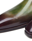 Paul Parkman Side Lace Oxfords Green & Bordeaux (ID