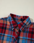 Red Plaid Print Loose Vintage Shirt