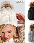 Ladies Winter Bobble Hat Womens Knitted Woolly Pom Pom Beanie - Toi ‘n’ Moi Ltd