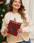 Beige Star Shape Studded Crew Neck Plus Size T Shirt - Toi ‘n’ Moi Ltd