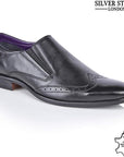MENS REAL LEATHER SHOES NEW SLIP on SMART FORMAL WEDDING OFFICE PARTY SHOES SIZE - Toi ‘n’ Moi Ltd