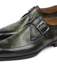 Paul Parkman Wingtip Single Monkstraps Green (ID