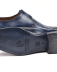 Paul Parkman Wingtip Single Monkstraps Navy (ID