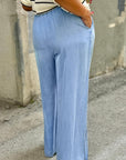 Beau Blue Casual Wide Slit Leg High Waist Loose Plus Size Jeans - Toi ‘n’ Moi Ltd