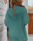Skobeloff Swiss Dot Balloon Sleeve Loose Blouse