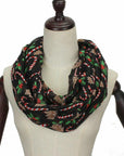 Womens Ladies Christmas Festive Scarf Santa Claus Snowman Print Winter Gifts UK - Toi ‘n’ Moi Ltd