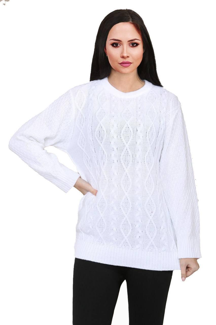Women Long Sleeve Chunky Cable Knitted Crew Neck Winter Sweater Jumper Top - Toi ‘n’ Moi Ltd