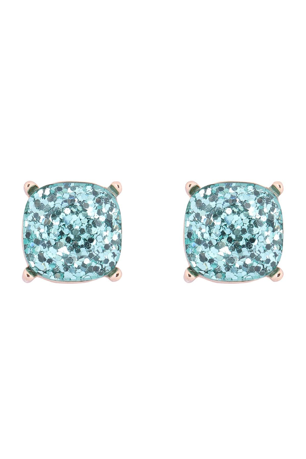 Ae0333-Glitter Epoxy Stud Earrings - Toi ‘n’ Moi Ltd
