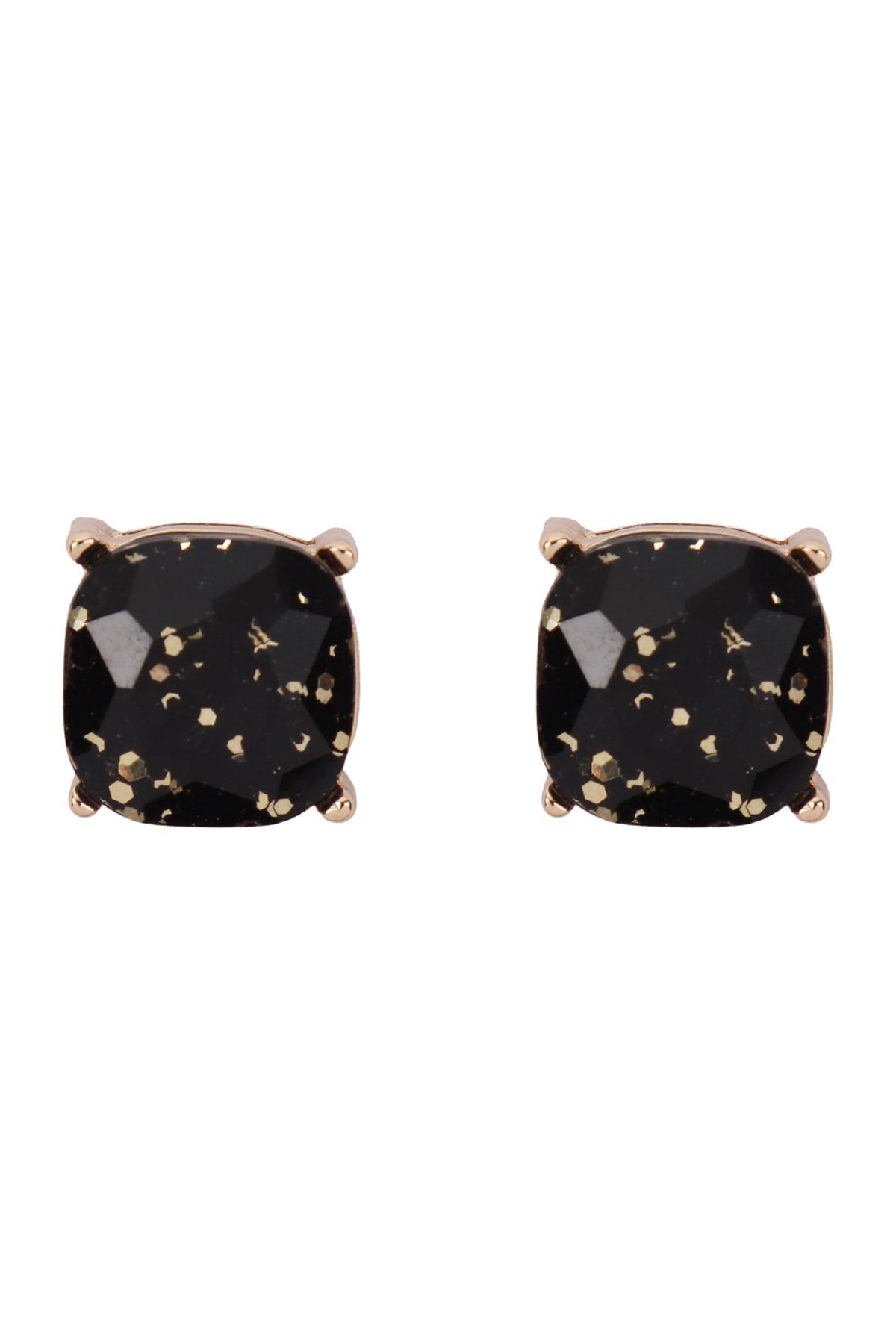 Ae0333-Glitter Epoxy Stud Earrings - Toi ‘n’ Moi Ltd