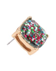 Ae0333-Glitter Epoxy Stud Earrings - Toi ‘n’ Moi Ltd