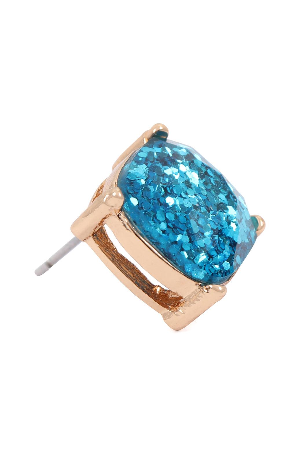 Ae0333-Glitter Epoxy Stud Earrings - Toi ‘n’ Moi Ltd