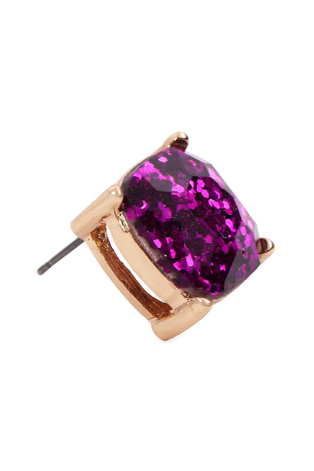 Ae0333-Glitter Epoxy Stud Earrings - Toi ‘n’ Moi Ltd