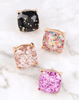 Ae0333-Glitter Epoxy Stud Earrings - Toi ‘n’ Moi Ltd
