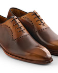 Paul Parkman Men's Antique Brown Oxfords (ID