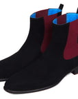 Paul Parkman Black Suede Chelsea Boots (ID