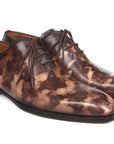 Paul Parkman Camouflage Hand-Painted Wholecut Oxfords Brown (ID
