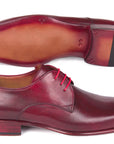 Paul Parkman Burgundy Hand Painted Derby Shoes (ID