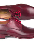 Paul Parkman Burgundy Hand Painted Derby Shoes (ID