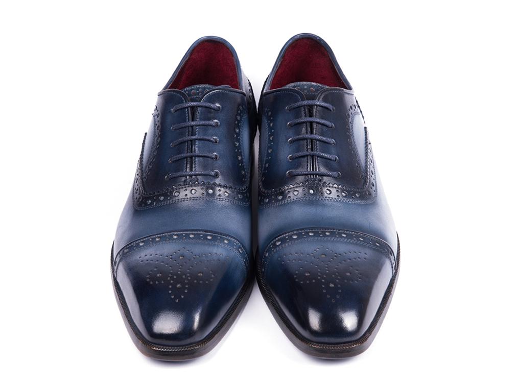 Paul Parkman Men's Cap Toe Oxfords Blue & Navy (ID