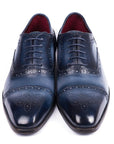 Paul Parkman Men's Cap Toe Oxfords Blue & Navy (ID