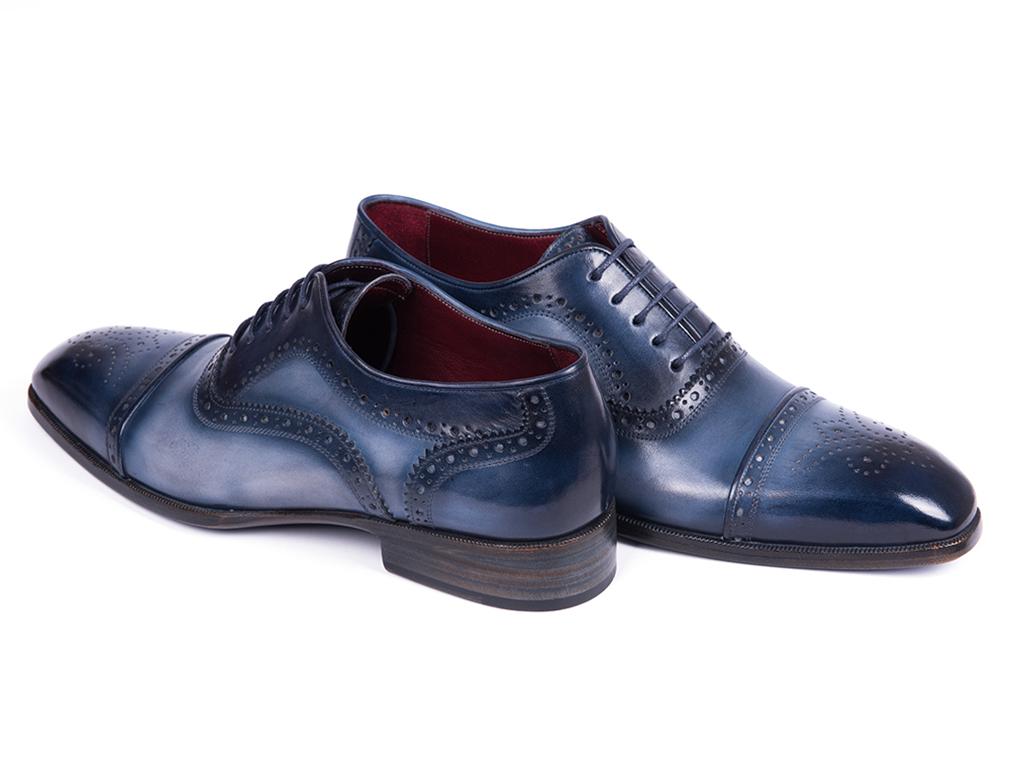 Paul Parkman Men's Cap Toe Oxfords Blue & Navy (ID