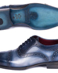 Paul Parkman Men's Cap Toe Oxfords Blue & Navy (ID