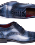 Paul Parkman Men's Cap Toe Oxfords Blue & Navy (ID