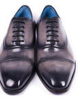 Paul Parkman Men's Cap Toe Oxfords Gray Burnished (ID