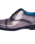 Paul Parkman Men's Cap Toe Oxfords Gray Burnished (ID