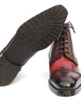 Paul Parkman Men's Multicolor Hand-Painted Cap Toe Boots (ID