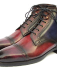 Paul Parkman Men's Multicolor Hand-Painted Cap Toe Boots (ID